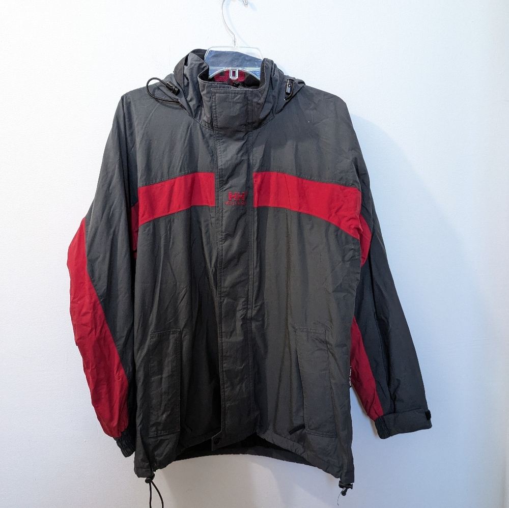Helly Hansen Helly Tech Jacket Outdoor Hoodee Red Gray Mens Small